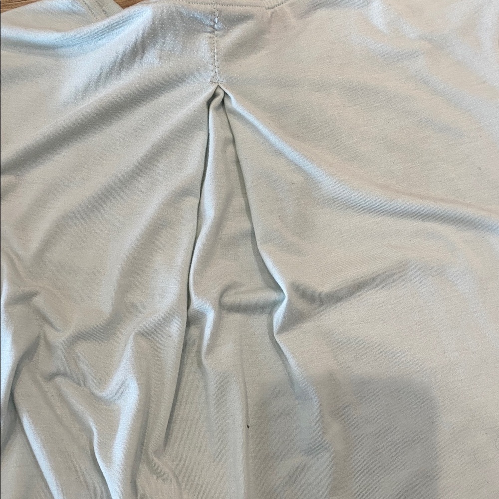 Athleta Light Blue Scoop Neck Short Sleeve Tee - Picture 3 of 3